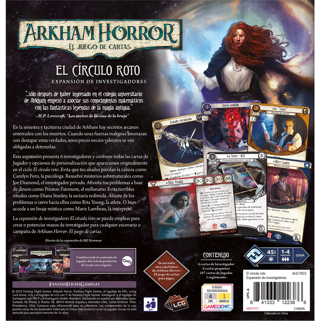 Arkham Horror El Círculo Roto - Exp. Investigadores