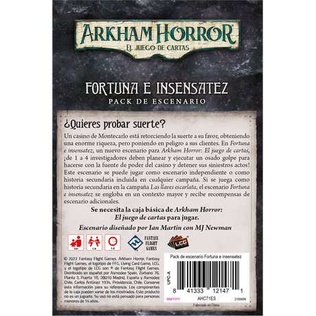 Arkham Horror - Fortuna e Insensatez Pack Escenario