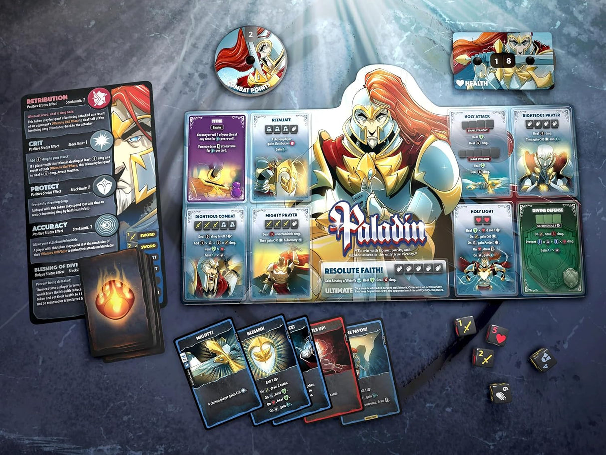 Dice Throne Monje vs Paladin