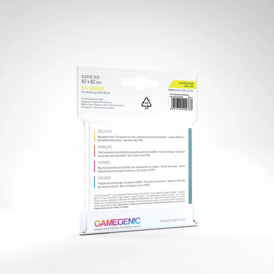 Protectores de cartas Prime Big Square Size