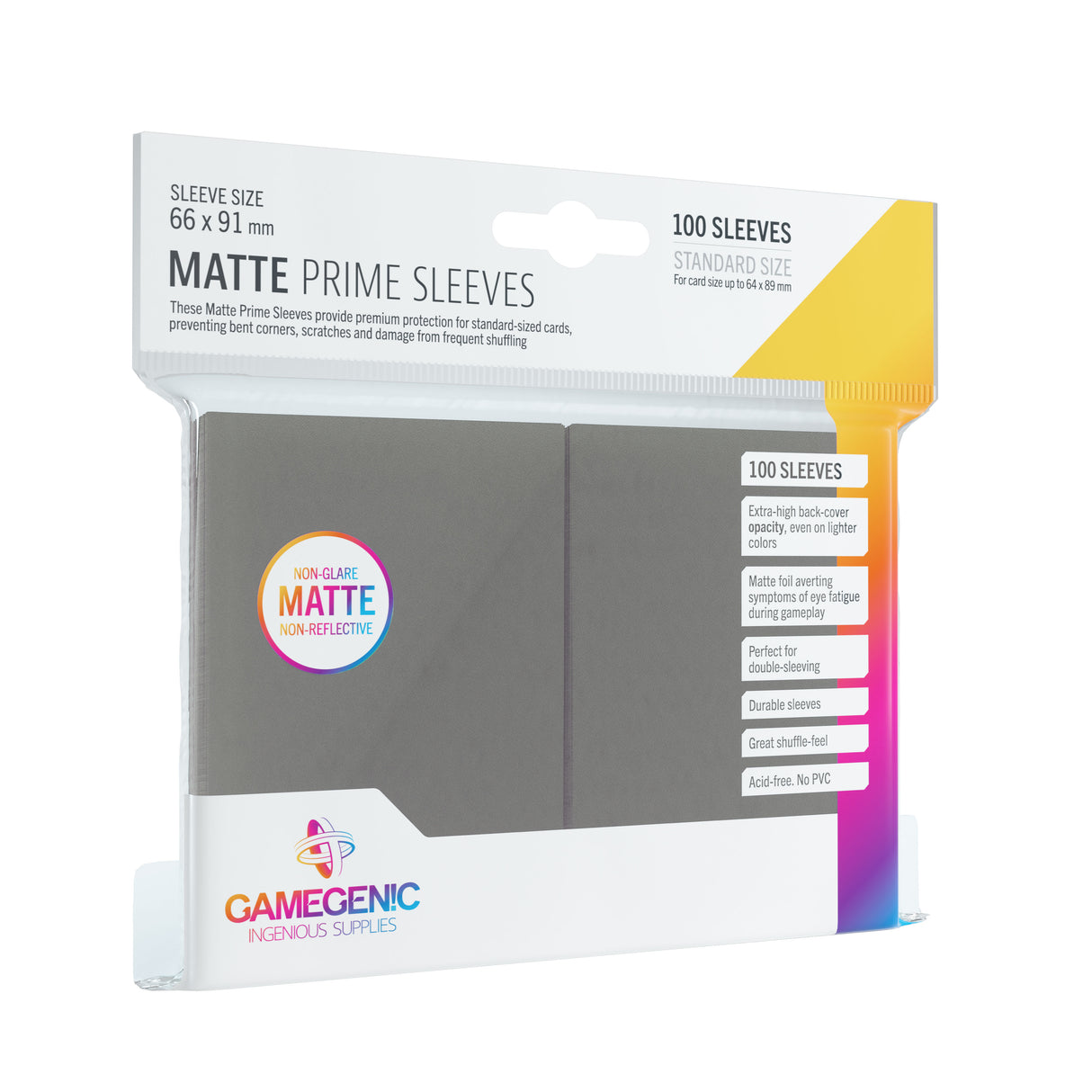 Protectores de Cartas Prime Matte Dark Grey